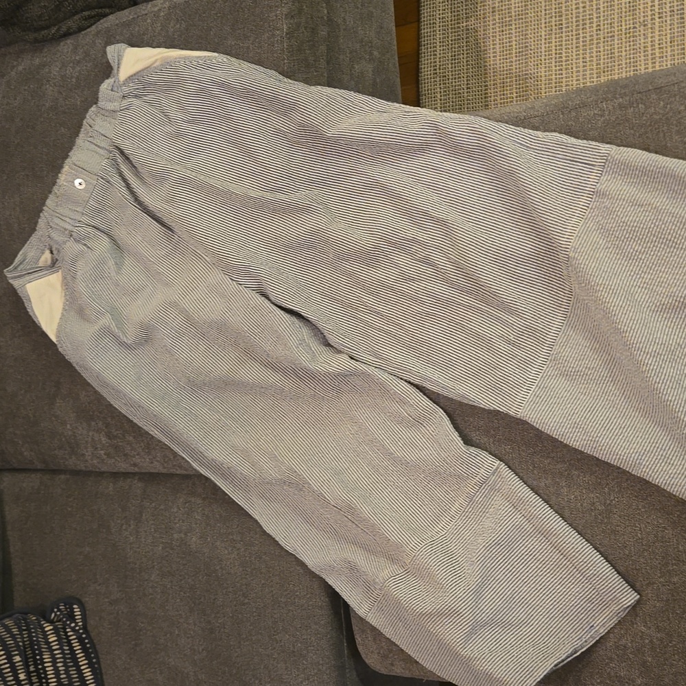 Farrow Comfortable Linen Pinstripe Pants